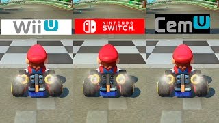 Mario Kart 8  Wii U VS Switch VS Cemu  GRAPHICS COMPARISON [upl. by Ahtamat]