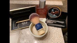 Gillette Techmatic amp Trac II  side by side shave Let’s see how the razor used on Apollo 11 does [upl. by Ellimahs236]