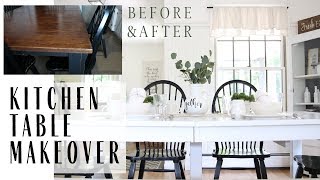 Table Makeover  Kitchen Table Redo  Painted Furniture  Farmhouse Table [upl. by Notgnimer]