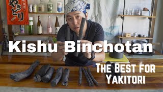 Making Yakitori with the King of Charcoal from Japan Kishu Binchotan [upl. by Ahsekam]