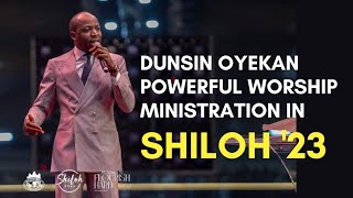 DUNSIN OYEKAN LIVE AT SHILOH 2023 POWERFUL WORSHIP MINISTRATION IN SUIT [upl. by Auqinahs]