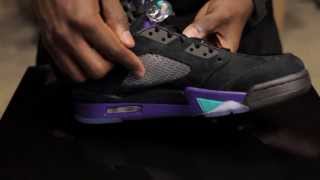 Air Jordan 5 quotBlack Grapequot Unboxing [upl. by Eyot853]