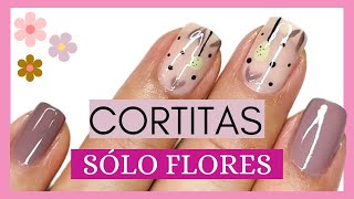 Diseños de Uñas Cortas Decoradas con FLORESIdeas para uñas cortas Fáciles 2024 [upl. by Naujahs]