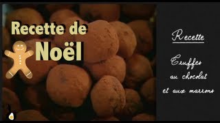 Recette de Noël Les truffes au chocolat [upl. by Atinuahs]