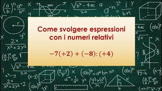 Come svolgere espressioni con i numeri relativi [upl. by Iolande165]