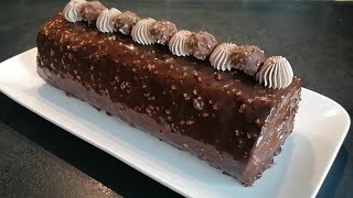 BÛCHE DE NOËL ROULÉE FERREO ROCHER [upl. by Notnel]