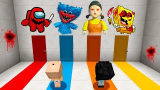 ¡BEBE NOOB NO ELIJAS LA PUERTA DEL TERROR EQUIVOCADA 👶😱 ¿SOBREVIVIREMOS en MINECRAFT [upl. by Wivinah]