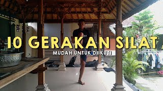 10 GERAKAN KOMBINASI DENGAN VARIASI TEKNIK DASAR PENCAK SILAT [upl. by Kcirdled]