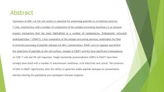 The Role of Endoplasmic Reticulum Aminopeptidase 1 Biology in Immune Evasion by Tumours  Peertechz [upl. by Mayor68]