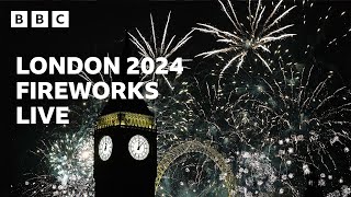 Happy New Year Live 🎆 London Fireworks 2024 🔴 BBC [upl. by Htebizile851]