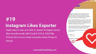 19 Export Instagram Likes Email included [upl. by Bedell782]