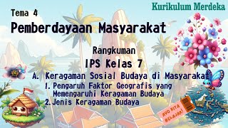 Tema 4 Pemberdayaan Masyarakat Keberagaman Sosial Budaya di Masyarkat IPS Kelas 7 [upl. by Areyk]