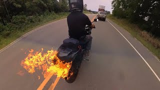 cops bikelife Famp My Bikes On Fire yamaha fz6 insta360x3 [upl. by Hakeem]