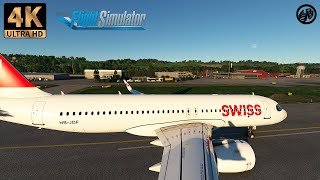 🔴4K Landing At Bern Airport Switzerland I FBW32NX I MSFS 2020 [upl. by Ahsinut]