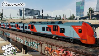 Beautiful Cinematic Journey with Lastochka Train  Grand Theft Auto V [upl. by Viridis]