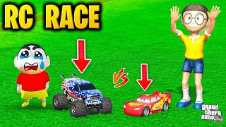 Shinchan vs Nobita 😡 EXTREME RC CARS RACE😡 HAPPY GAMER [upl. by Rasla842]