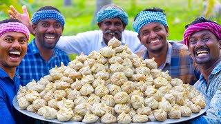 CHICKEN MOMOS  Steamed Momos Recipe Cooking in Village  Delicious Street Food Snack Recipe [upl. by Bradway]