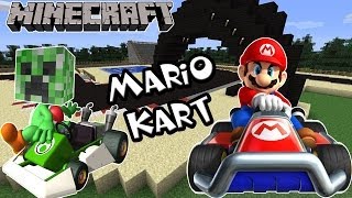 MINIJUEGOS MINECRAFT  MARIO KART CARRERA HACKEADA [upl. by Nnairrek]