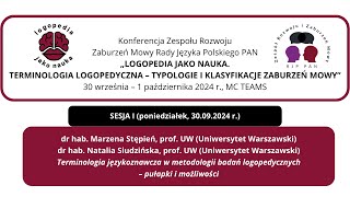 dr hab Marzena Stępień prof UW dr hab Natalia Siudzińska prof UW quotTerminologiaquot [upl. by Elram791]