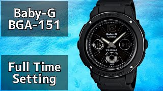 How To Setting Time a Casio BabyG BGA151 Watch  SolimBD [upl. by Narak701]