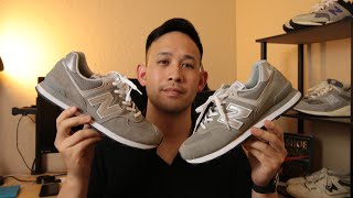 New Balance 574 Grey Honest Sneaker Review  Ecofriendly shoes [upl. by Ahsyekat]