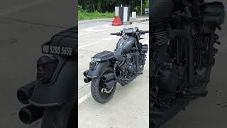 RE Meteor 350 Modified 4 Exhaust Setup [upl. by Arinaid]