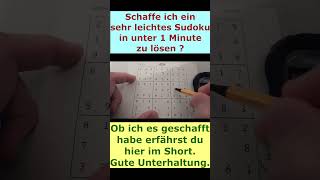 Schaffe ich es in unter 1 Minute ein sehr leichtes Sudoku zu lösen [upl. by Viviana]