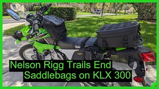 Installed Nelson Rigg Trails End Saddlebags on Kawasaki KLX 300 [upl. by Llehsyt]