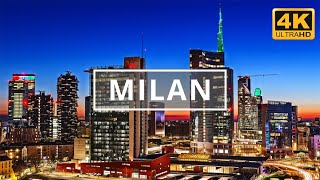 Milan Italy 🇮🇹  4K Drone Footage With Subtitles [upl. by Alanson]