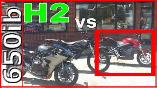 Zero SR electric motorcycle SMOKES Ninja H2 [upl. by Lynne]