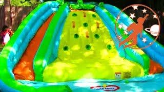 Giant Inflatable Water Slide amp Shark Super Fun Outdoor Playtime for Kids [upl. by Mercola]