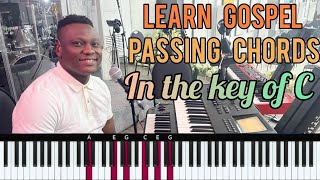 Gospel Piano Breakdown  Learn passing Chords in C Major from Dejikeyz [upl. by Patsis]