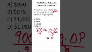 Calculating Original Price on the ASVAB and PiCAT acetheasvab with grammarhero [upl. by Ha635]