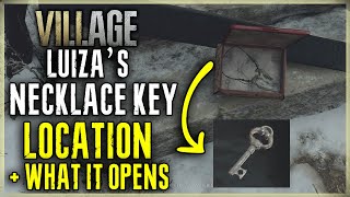 WHERE DOSE LUIZAS KEY GO IN RESIDENT EVIL 8 VILLAGE  LUIZAS NECKLACE LOCATION WHAT DOSE IT OPEN RE [upl. by Yelsiap]