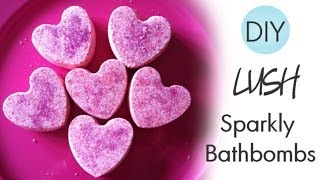 ♡ DIY Lush Sparkly Bathbombs with Glitters  Valentines Day Gift Idea ♡ [upl. by Aela868]