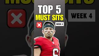 Top 5 MUST SITS for Week 4 2024 Fantasy Football ❌👎 [upl. by Kucik]