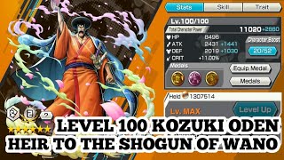 LEVEL 100 KOZUKI ODEN HEIR TO THE SHOGUN OF WANO [upl. by Roobbie]