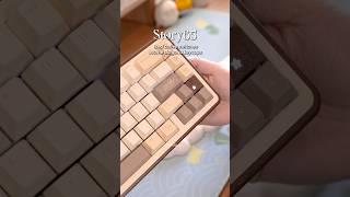 Story65 typing asmr 🍂☕️🤎 mechanicalkeyboard [upl. by Adyol]