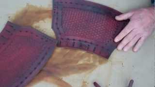 Demo on Making Cowboy Leather Wrist Cuffs [upl. by Radbourne320]