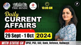 29  30 September amp 1 October Current Affairs 2024  Daily Current Affairs  Current Affairs Today [upl. by Strohl]