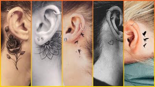 45 Cute Behind Ear Tattoo Design Ideas For Girls 2024  Ear Tattoos For Ladies  Womens Tattoos [upl. by Orban]