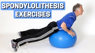 5 Pain Free Spondylolithesis Core Exercises At Home Improve Daily Activity [upl. by Blake]