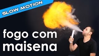 Cuspir fogo com maisena em câmera lenta série slow motion [upl. by Garratt]