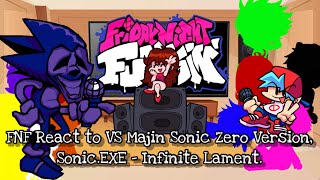 FNF React to VS Majin Sonic Zero Version SonicEXE  Infinite LamentElenaYT [upl. by Leinahtan]