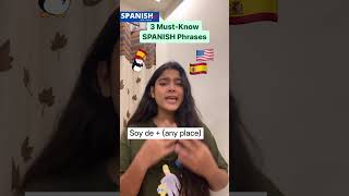 Learn Spanish FAST with These 3 Essential Phrases🚀SpanishEnglish Lessons travel shorts spanish [upl. by Eneleh]