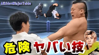 Amazing Professional wrestlers receive Aikido Taido and Ninja special moves PART1 [upl. by Tann]