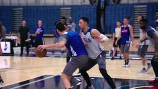 Ben Simmons practicing with Dario Saric Robert Covington amp other Sixers [upl. by Ila]