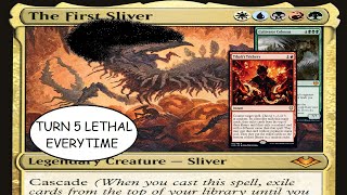 MTG Arena  Tibalts Trickery Combo  The First Sliver  Historic Brawl [upl. by Ynnod]