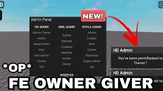 Roblox Admin Owner Rank Giver Gui Script HydrogenFluxusDeltaArceus x Mobile [upl. by Akahc]