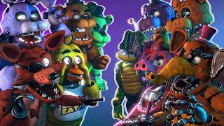 SFM FNaF Originals vs Withered Melodies [upl. by Niltak]